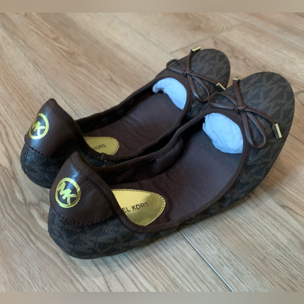 Michael Kors Brown Ballet Flats